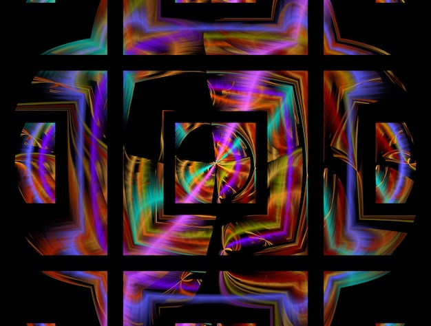 Imagen de fondo abstracta de fractal imaginario