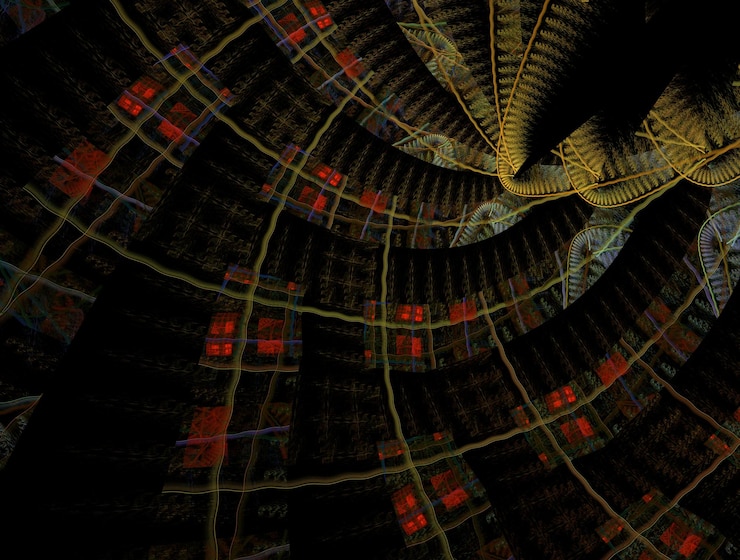 Foto imagen de fondo abstracta de fractal imaginario