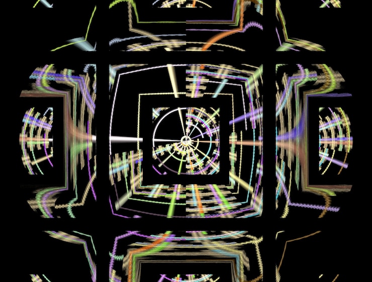 Foto imagen de fondo abstracta de fractal imaginario