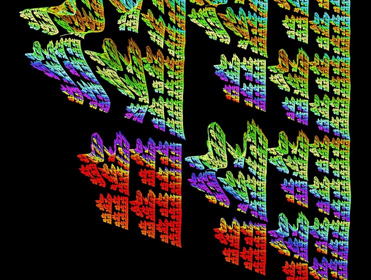 Foto imagen de fondo abstracta de fractal imaginario