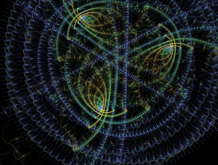 Foto imagen de fondo abstracta de fractal imaginario