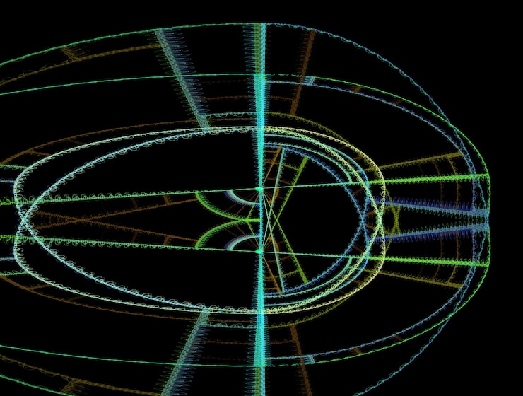 Foto imagen de fondo abstracta de fractal imaginario