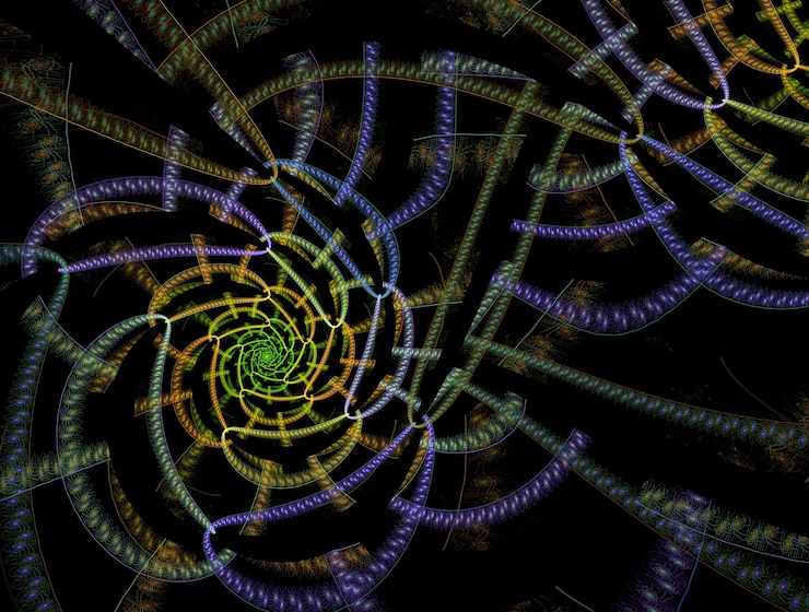 Foto imagen de fondo abstracta de fractal imaginario