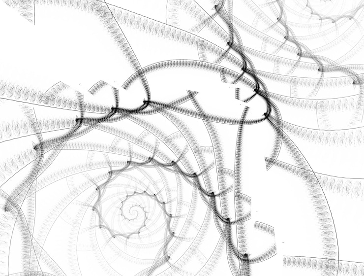 Foto imagen de fondo abstracta de fractal imaginario