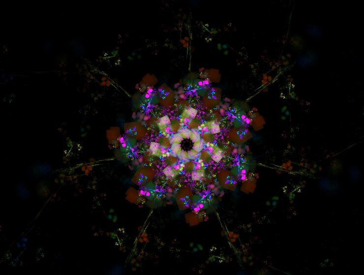 Foto imagen de fondo abstracta de fractal imaginario