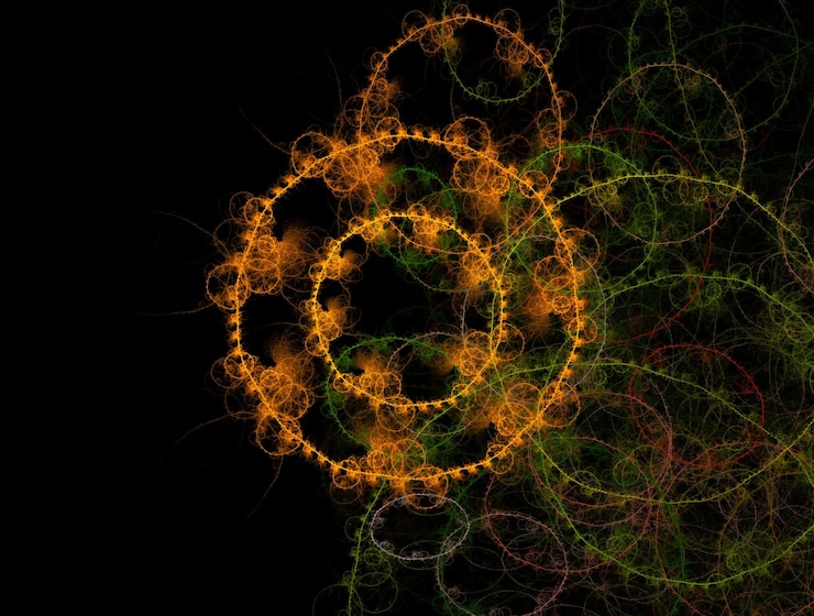 Foto imagen de fondo abstracta de fractal imaginario