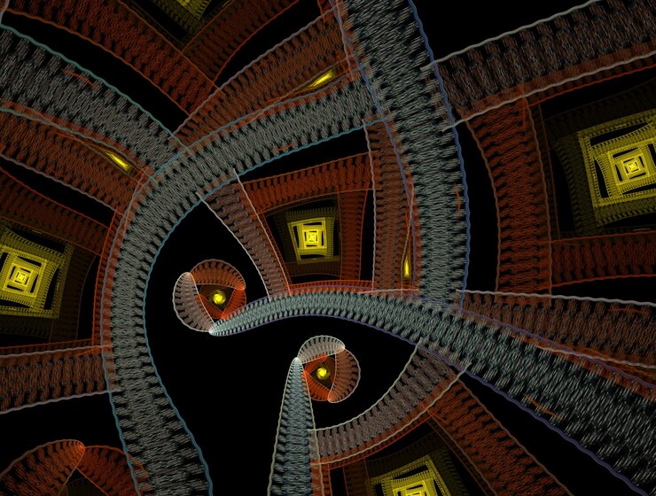 Foto imagen de fondo abstracta de fractal imaginario