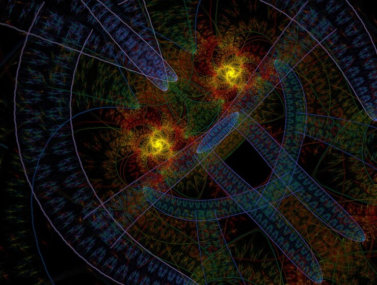 Foto imagen de fondo abstracta de fractal imaginario