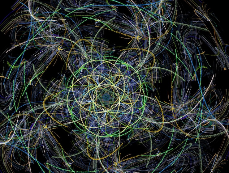 Foto imagen de fondo abstracta de fractal imaginario