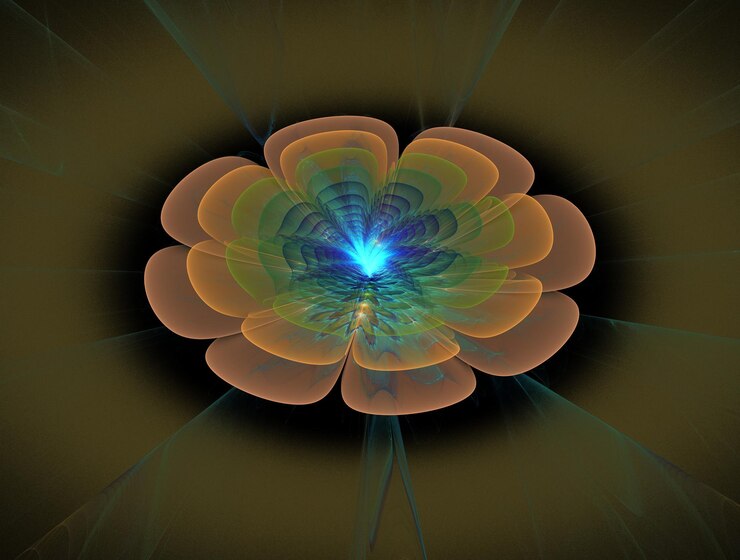 Foto imagen de fondo abstracta de fractal imaginario