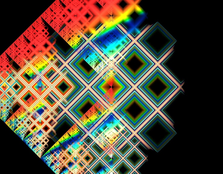 Foto imagen de fondo abstracta de fractal imaginario