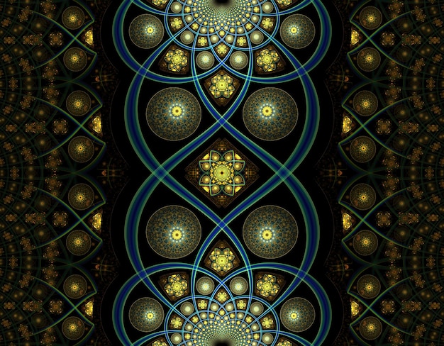 Imagen de fondo abstracta de fractal imaginario