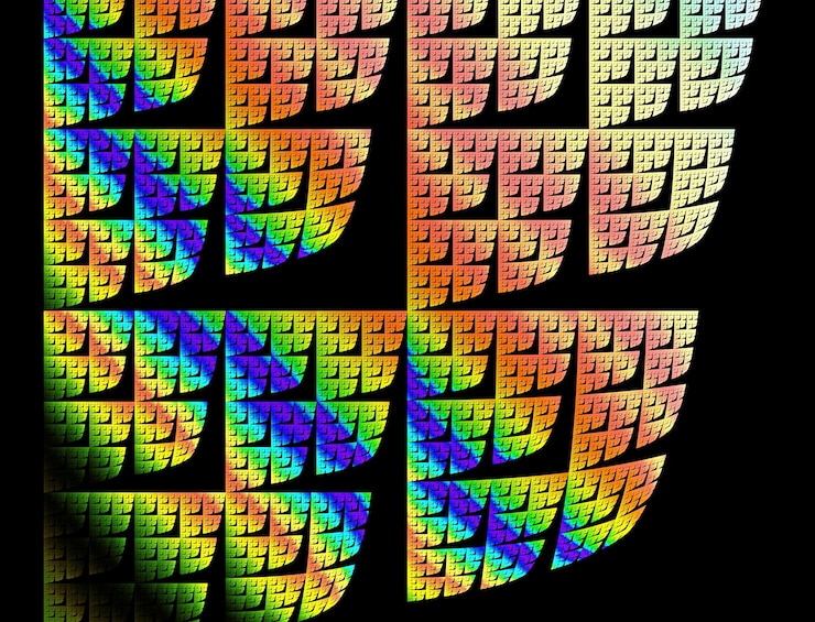 Foto imagen de fondo abstracta de fractal imaginario