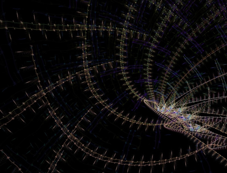 Foto imagen de fondo abstracta de fractal imaginario