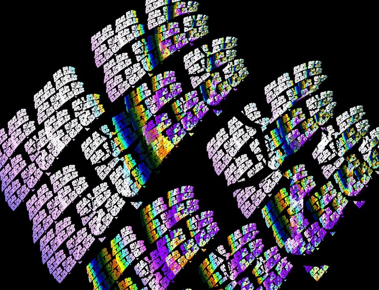 Foto imagen de fondo abstracta de fractal imaginario