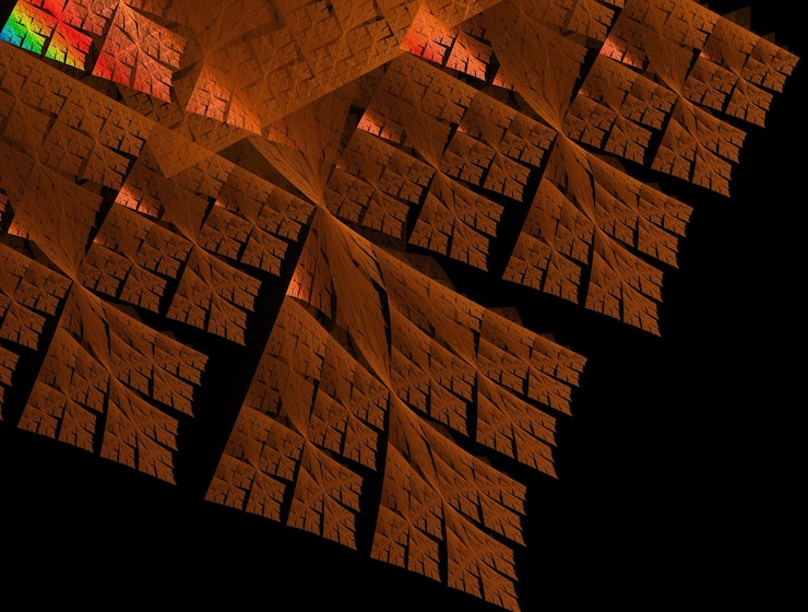 Foto imagen de fondo abstracta de fractal imaginario