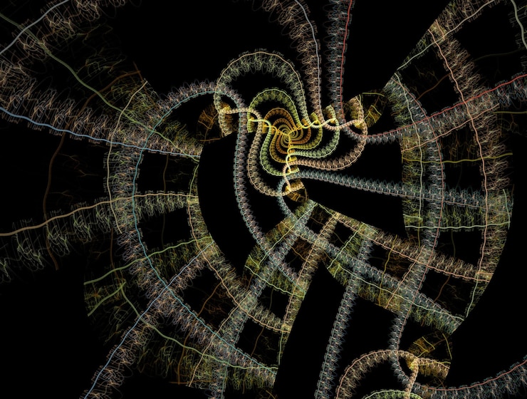 Foto imagen de fondo abstracta de fractal imaginario