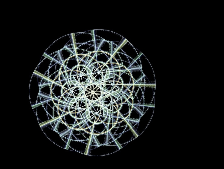 Foto imagen de fondo abstracta de fractal imaginario