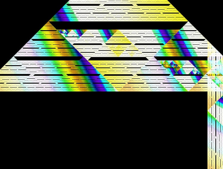 Foto imagen de fondo abstracta de fractal imaginario