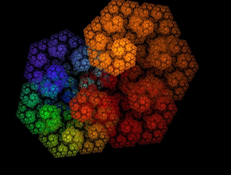 Foto imagen de fondo abstracta de fractal imaginario