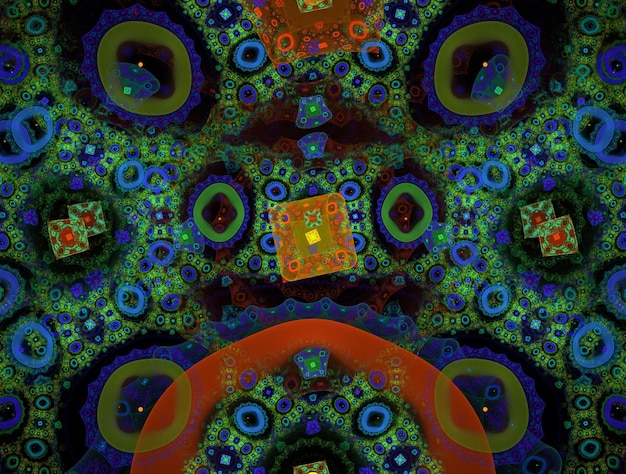 Imagen de fondo abstracto fractal imaginario