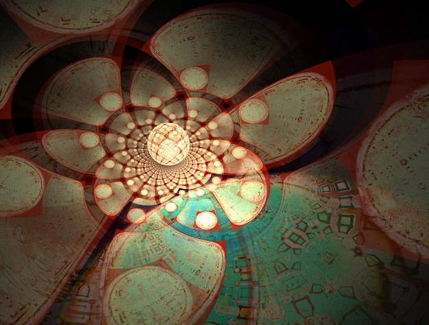 Imagen de fondo abstracto fractal imaginativo