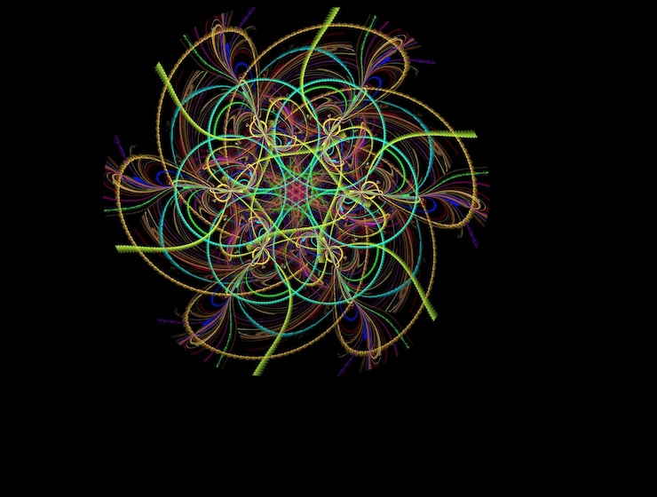 Foto imagen de fondo abstracto fractal imaginativo