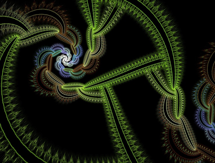Foto imagen de fondo abstracto fractal imaginativo