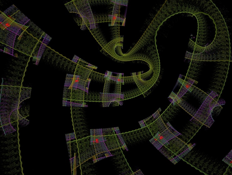 Foto imagen de fondo abstracto fractal imaginativo
