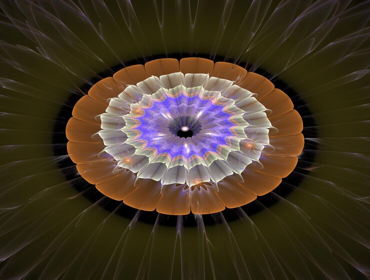 Foto imagen de fondo abstracto fractal imaginativo