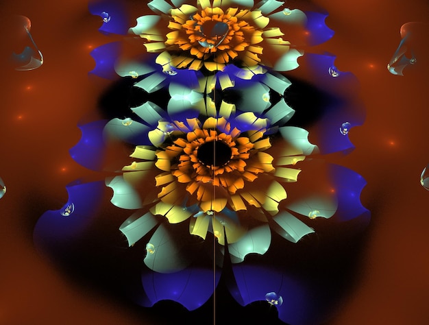 Imagen de fondo abstracto fractal imaginativo