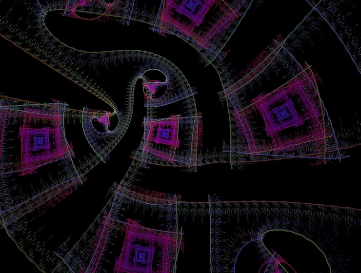 Foto imagen de fondo abstracto fractal imaginativo