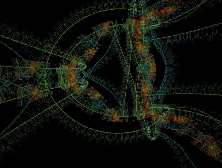 Foto imagen de fondo abstracto fractal imaginativo