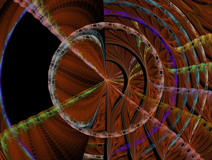 Foto imagen de fondo abstracto fractal imaginativo