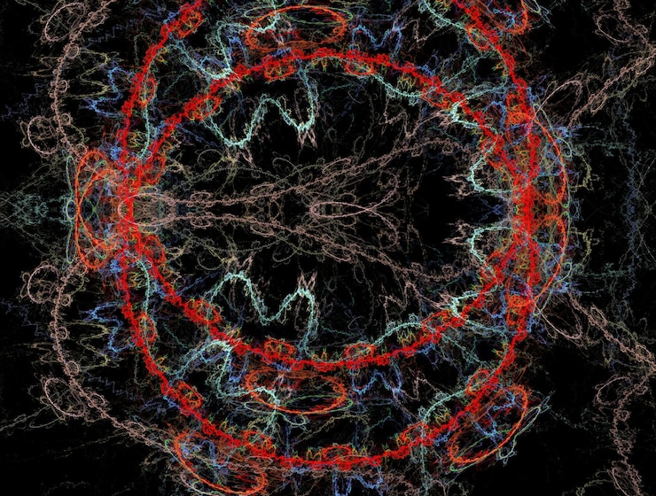 Foto imagen de fondo abstracto fractal imaginativo