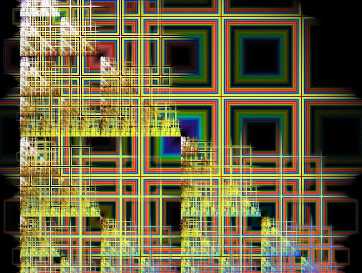 Foto imagen de fondo abstracto fractal imaginativo