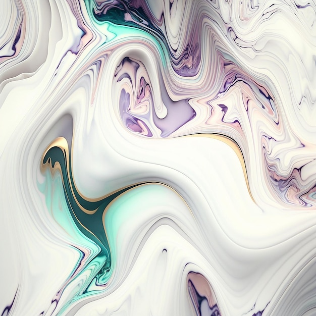 Imagen de fondo abstracto de patrón de mármol blanco colorido Arte generado por Ai