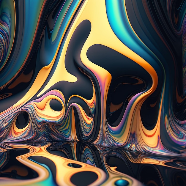 Imagen de fondo abstracto de patrón de mármol de fuego colorido Arte generado por Ai