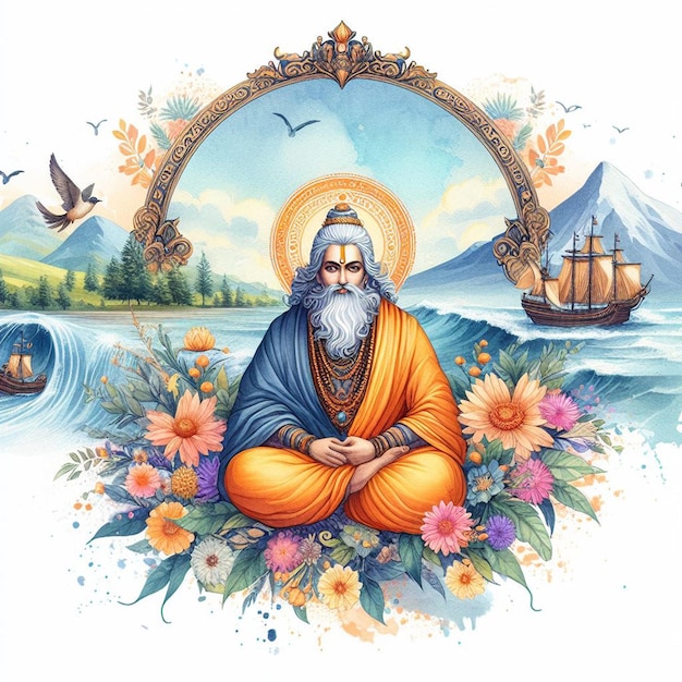 Imagen de fondo de la acuarela Maharshi Parasuram Jayanti