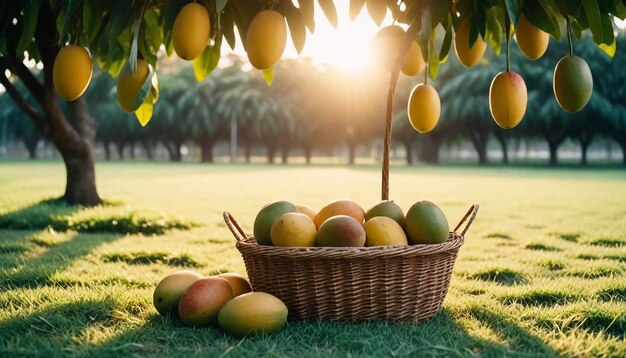 Imagen y fondo del árbol de mango