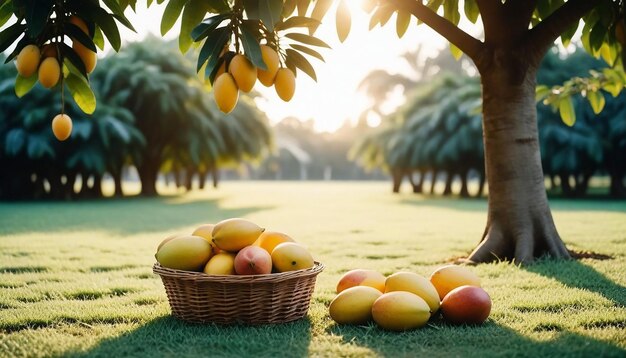 Imagen y fondo del árbol de mango