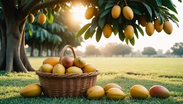 Imagen y fondo del árbol de mango