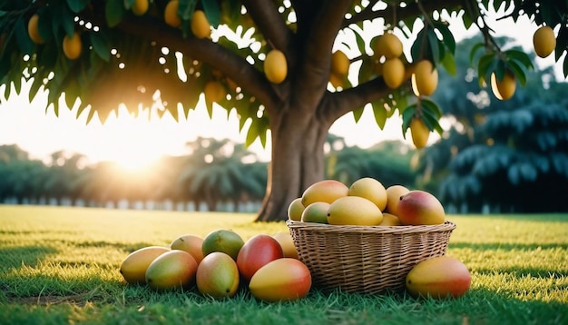 Imagen y fondo del árbol de mango