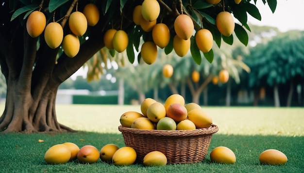 Imagen y fondo del árbol de mango