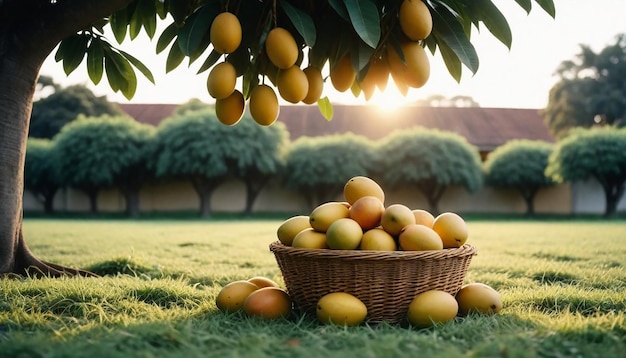 Imagen y fondo del árbol de mango