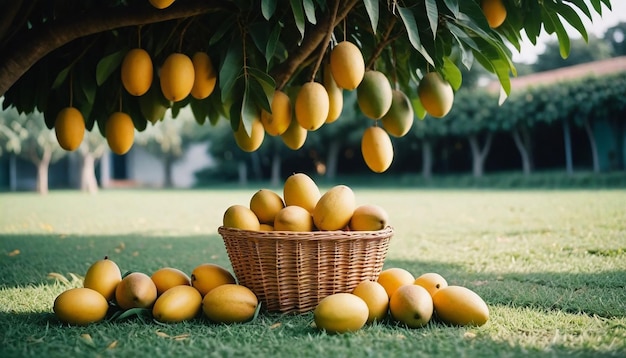 Imagen y fondo del árbol de mango