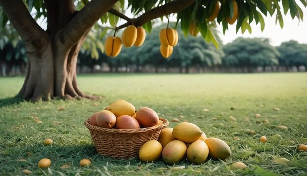 Imagen y fondo del árbol de mango