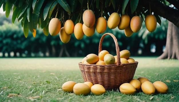 Imagen y fondo del árbol de mango