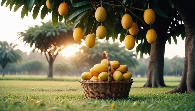 Imagen y fondo del árbol de mango