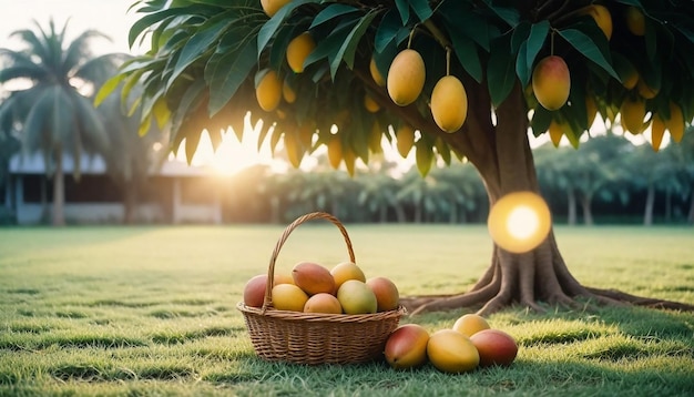 Imagen y fondo del árbol de mango